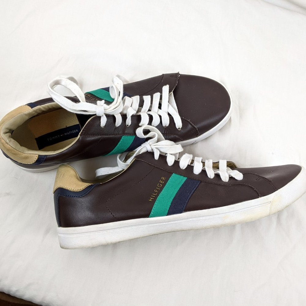Tommy Hilfiger men's brown fashion sneakers 9.5